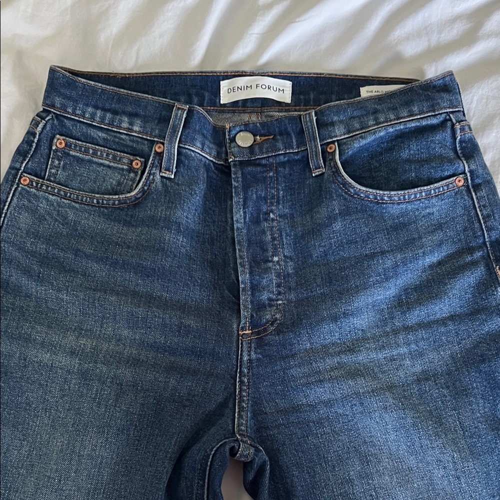 Denim Forum Indigo High Rise Jeans